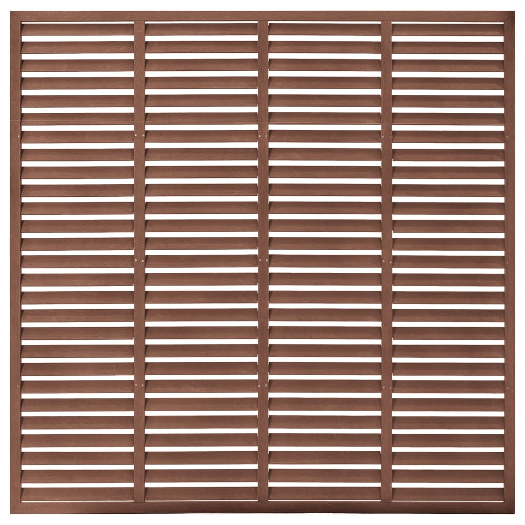 Lamellgjerde WPC 180x180 cm brun