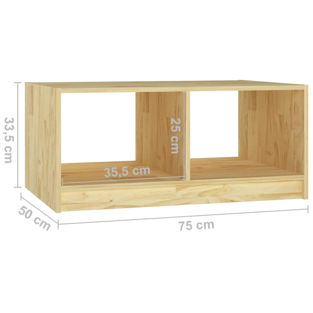 Salongbord 75x50x33,5 cm heltre furu