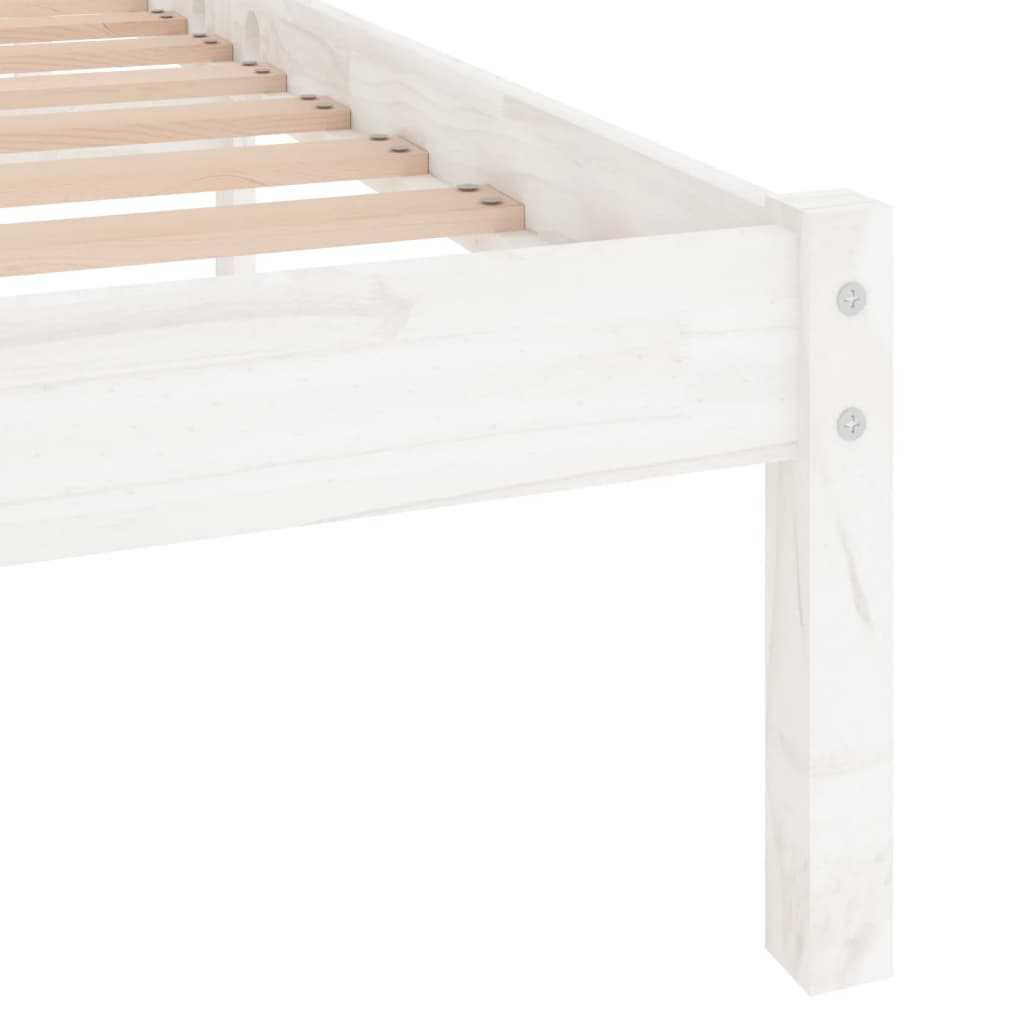 Sengeramme hvit heltre furu 140x200 cm
