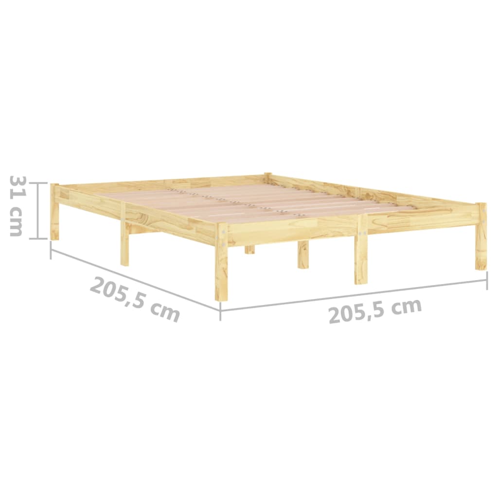 Sengeramme heltre furu 200x200 cm