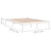 Sengeramme hvit heltre furu 200x200 cm