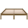 Sengeramme honningbrun heltre furu 200x200 cm