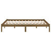 Sengeramme honningbrun heltre furu 200x200 cm