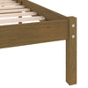 Sengeramme honningbrun heltre furu 200x200 cm