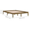 Sengeramme honningbrun heltre furu 200x200 cm