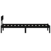 Sengeramme svart heltre furu 90x190 cm Single