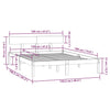 Sengeramme hvit heltre 120x190 cm Small Double