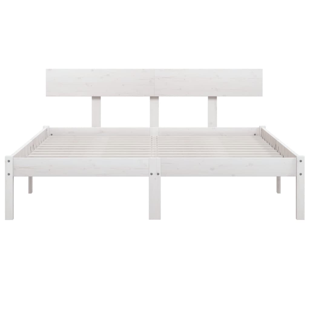 Sengeramme hvit heltre furu 135x190 cm Double