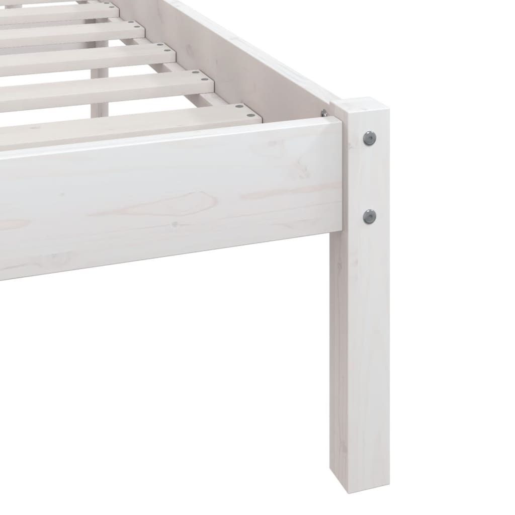 Sengeramme hvit heltre furu 135x190 cm Double