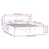 Sengeramme hvit heltre furu 135x190 cm Double