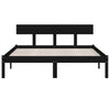 Sengeramme svart heltre furu 135x190 cm Double