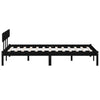 Sengeramme svart heltre furu 135x190 cm Double