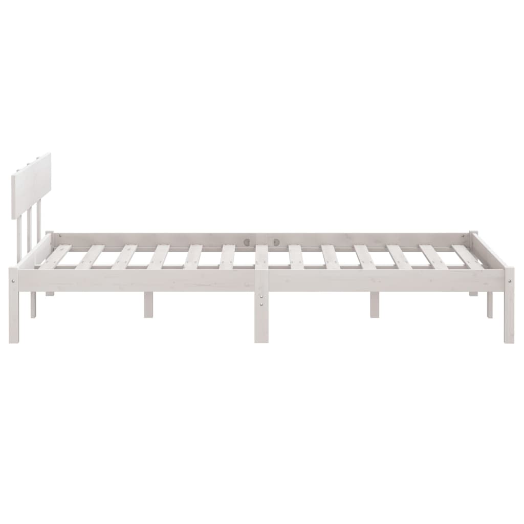 Sengeramme hvit heltre furu 140x190 cm