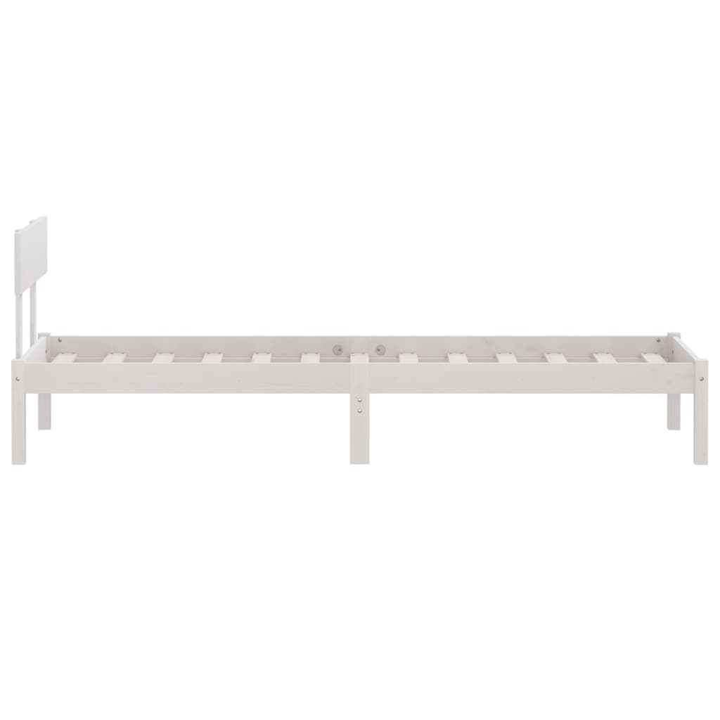 Sengeramme hvit heltre furu 90x200 cm