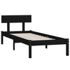 Sengeramme svart heltre furu 100x200 cm