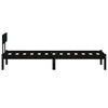 Sengeramme svart heltre furu 100x200 cm