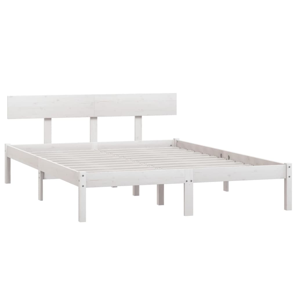 Sengeramme hvit heltre furu 120x200 cm