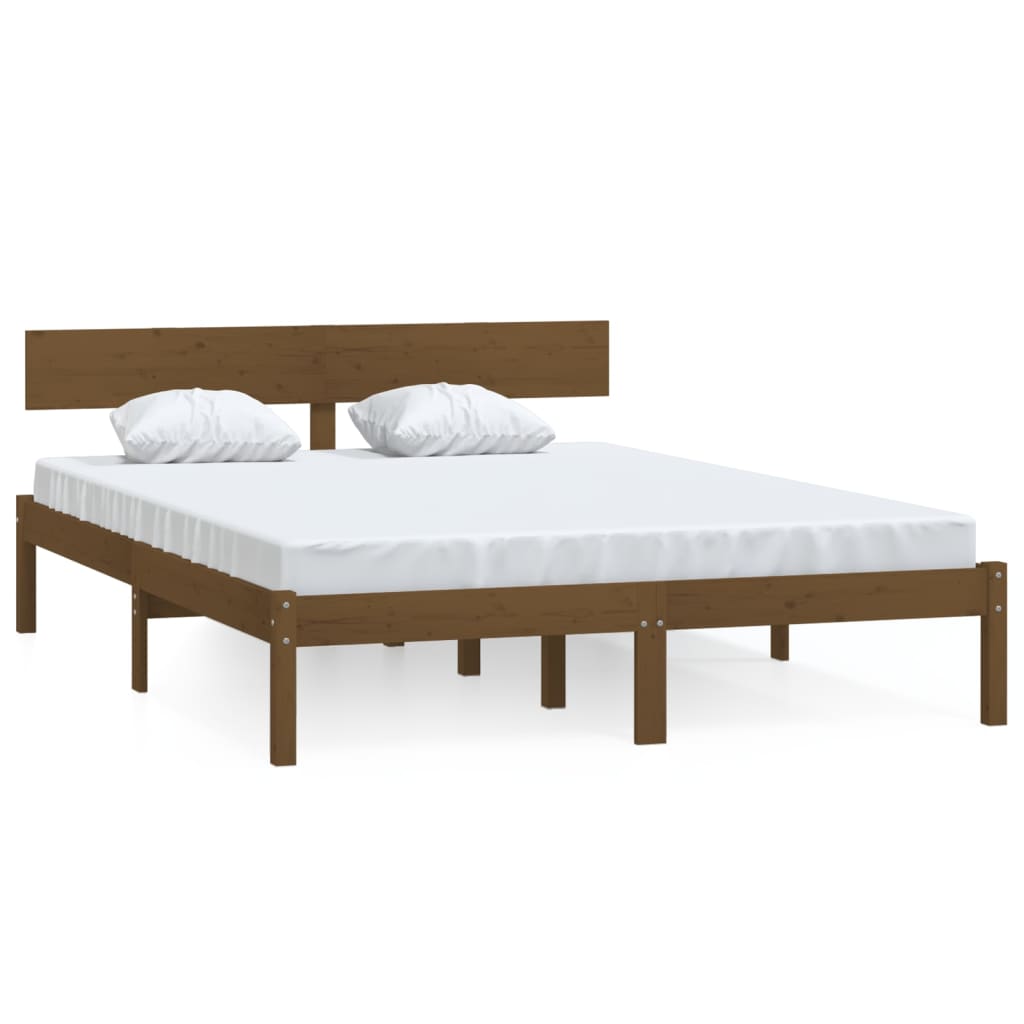 Sengeramme honningbrun heltre furu 120x200 cm