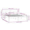 Sengeramme svart heltre furu 120x200 cm