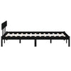 Sengeramme svart heltre furu 140x200 cm