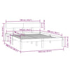 Sengeramme svart heltre furu 140x200 cm
