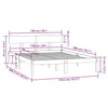 Sengeramme hvit heltre furu 150x200 cm King Size