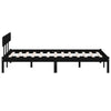 Sengeramme svart heltre furu 150x200 cm King Size