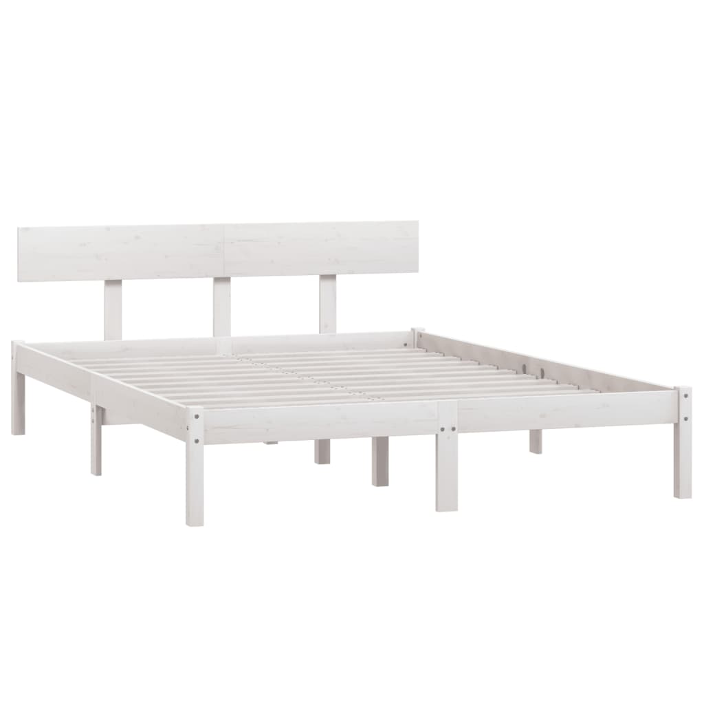 Sengeramme hvit heltre furu 160x200 cm