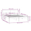 Sengeramme svart heltre furu 160x200 cm