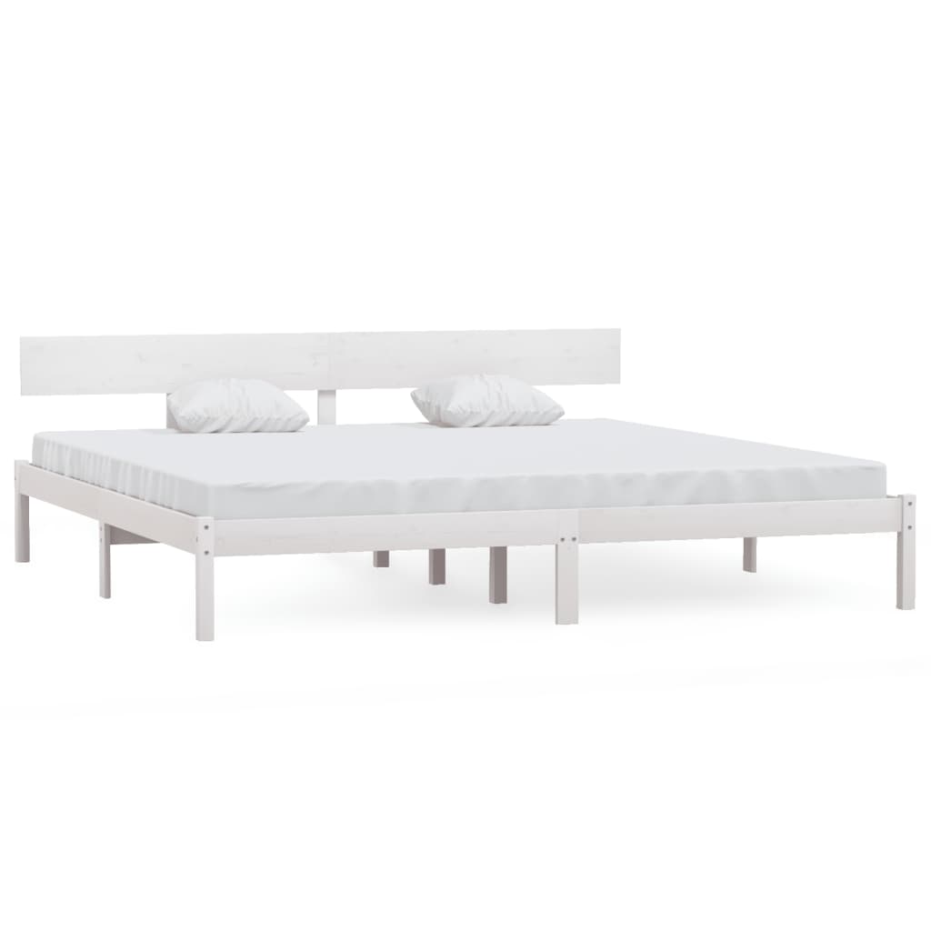 Sengeramme hvit heltre furu 180x200 cm Super King