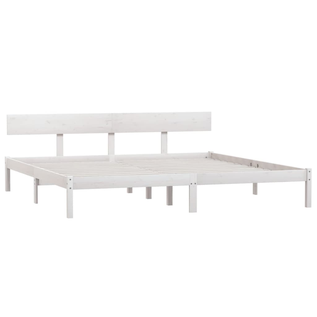 Sengeramme hvit heltre furu 180x200 cm Super King