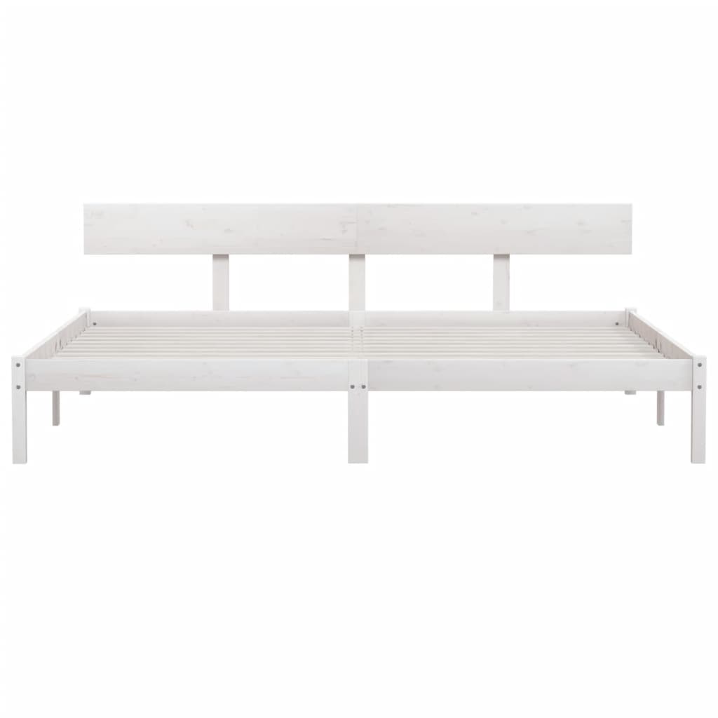Sengeramme hvit heltre furu 180x200 cm Super King