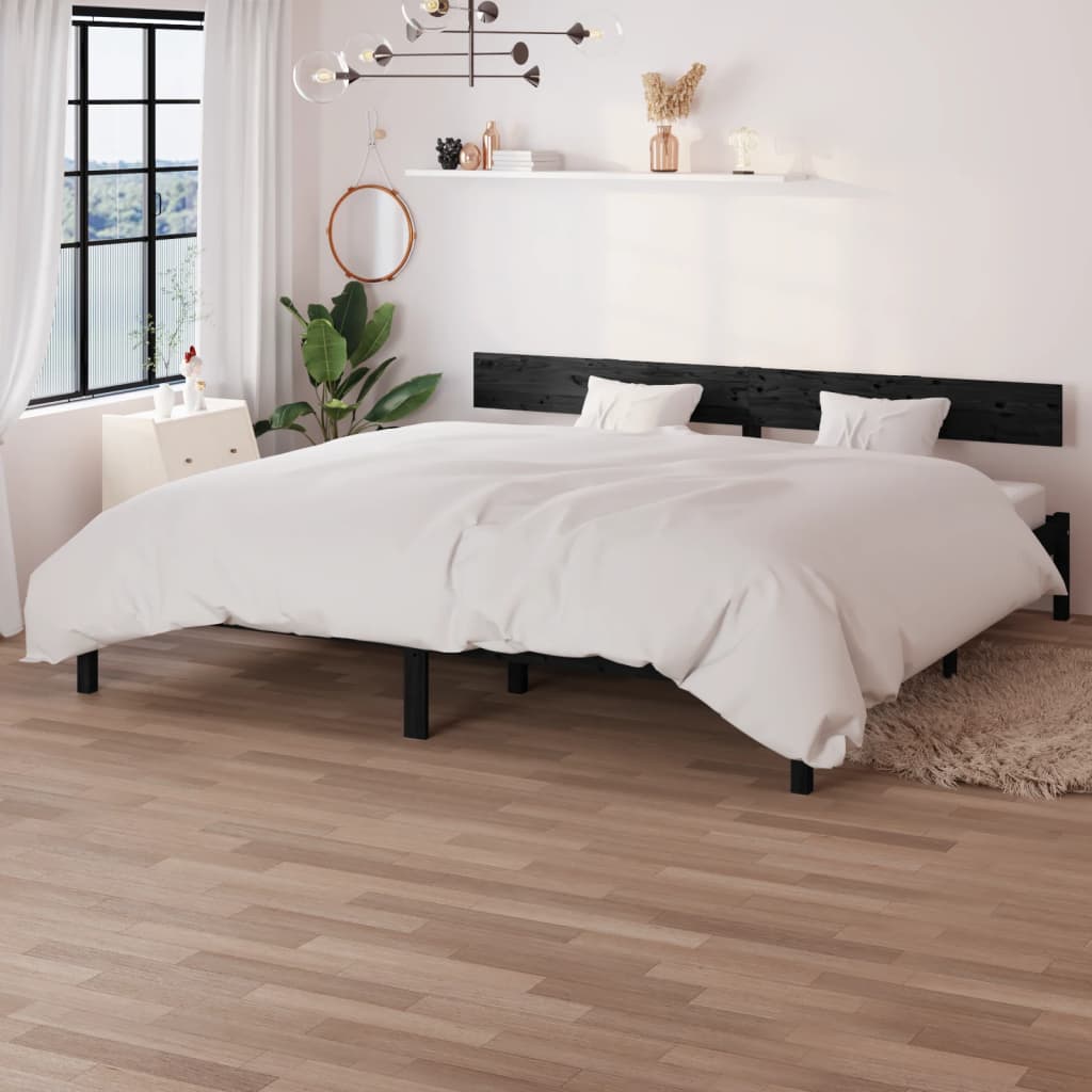 Sengeramme svart heltre furu 180x200 cm Super King