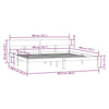 Sengeramme hvit heltre furu 200x200 cm
