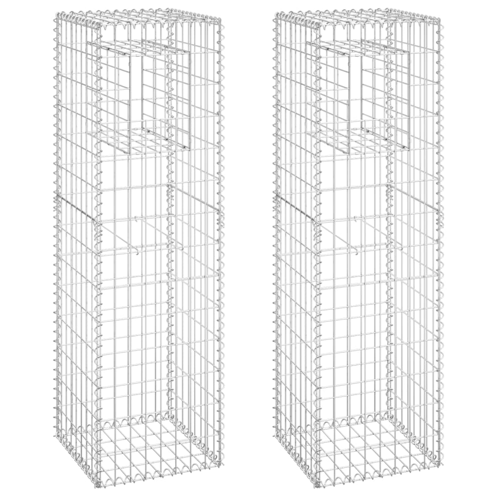 Gabionstolper 2 stk 40x40x140 cm jern