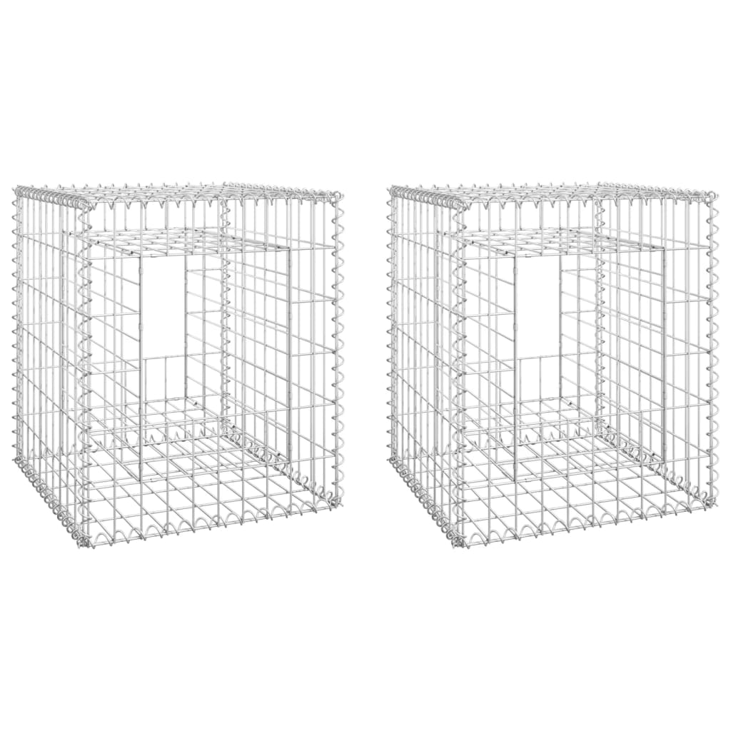 Gabionstolper 2 stk 50x50x60 cm jern