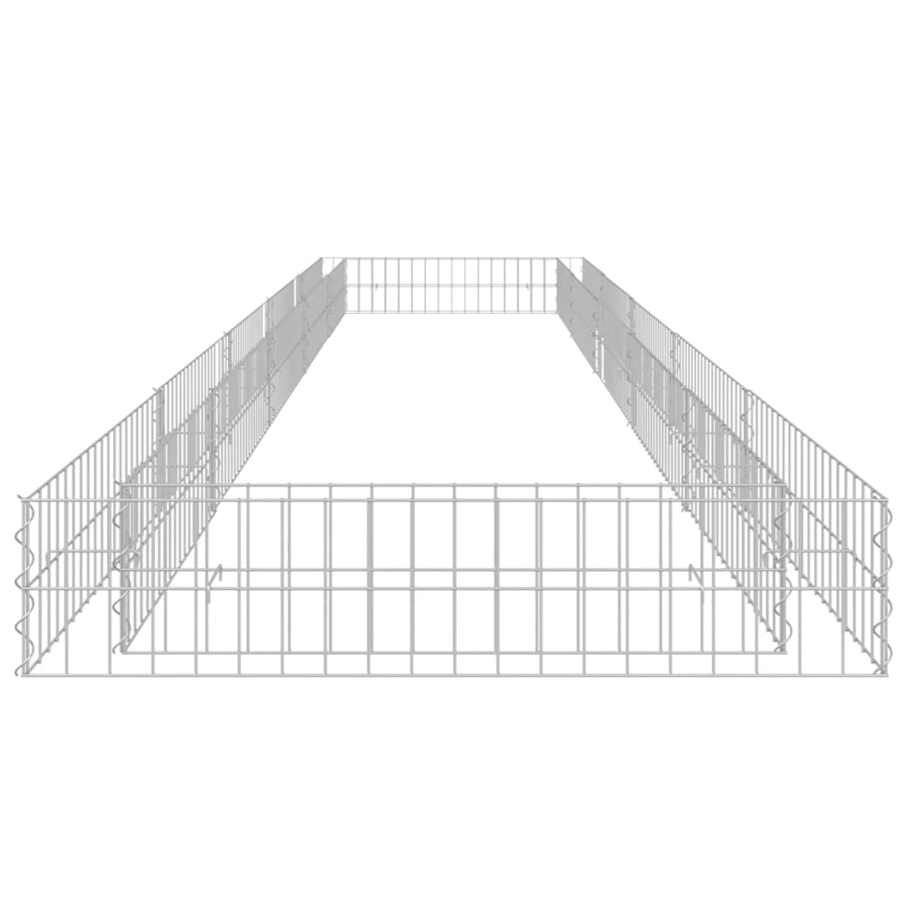 Gabion høybed galvanisert stål 500x100x20 cm