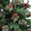 Juletre med kongler grønn 195 cm PVC og PE