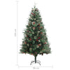 Juletre med kongler grønn 195 cm PVC og PE