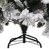 Juletre med flokket snø og kongler 195 cm PVC og PE