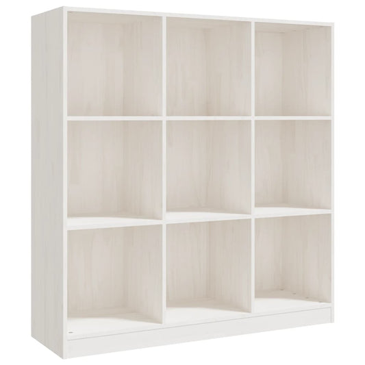 Bokhylle/romdeler hvit 104x33,5x110 cm heltre furu