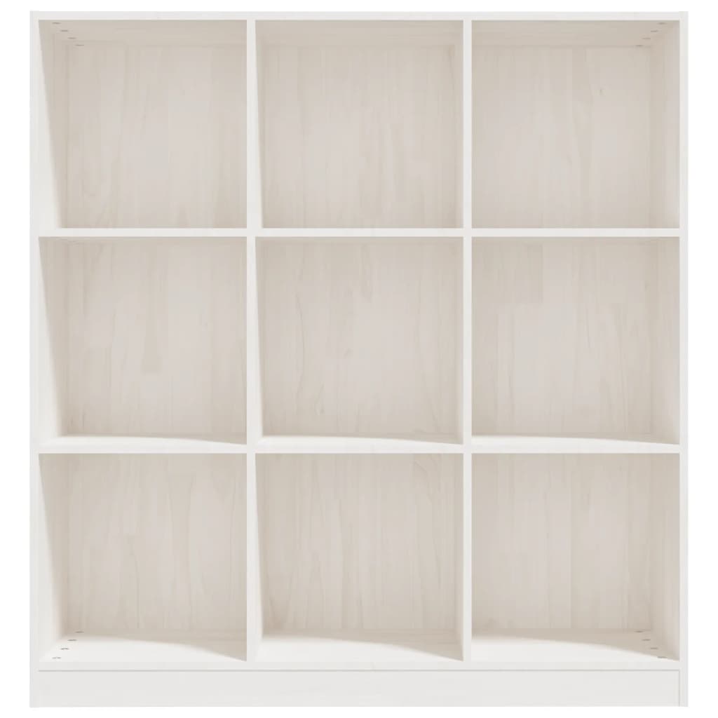 Bokhylle/romdeler hvit 104x33,5x110 cm heltre furu
