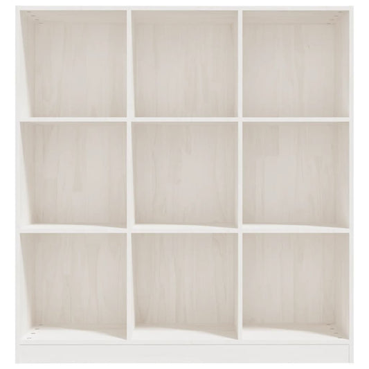 Bokhylle/romdeler hvit 104x33,5x110 cm heltre furu