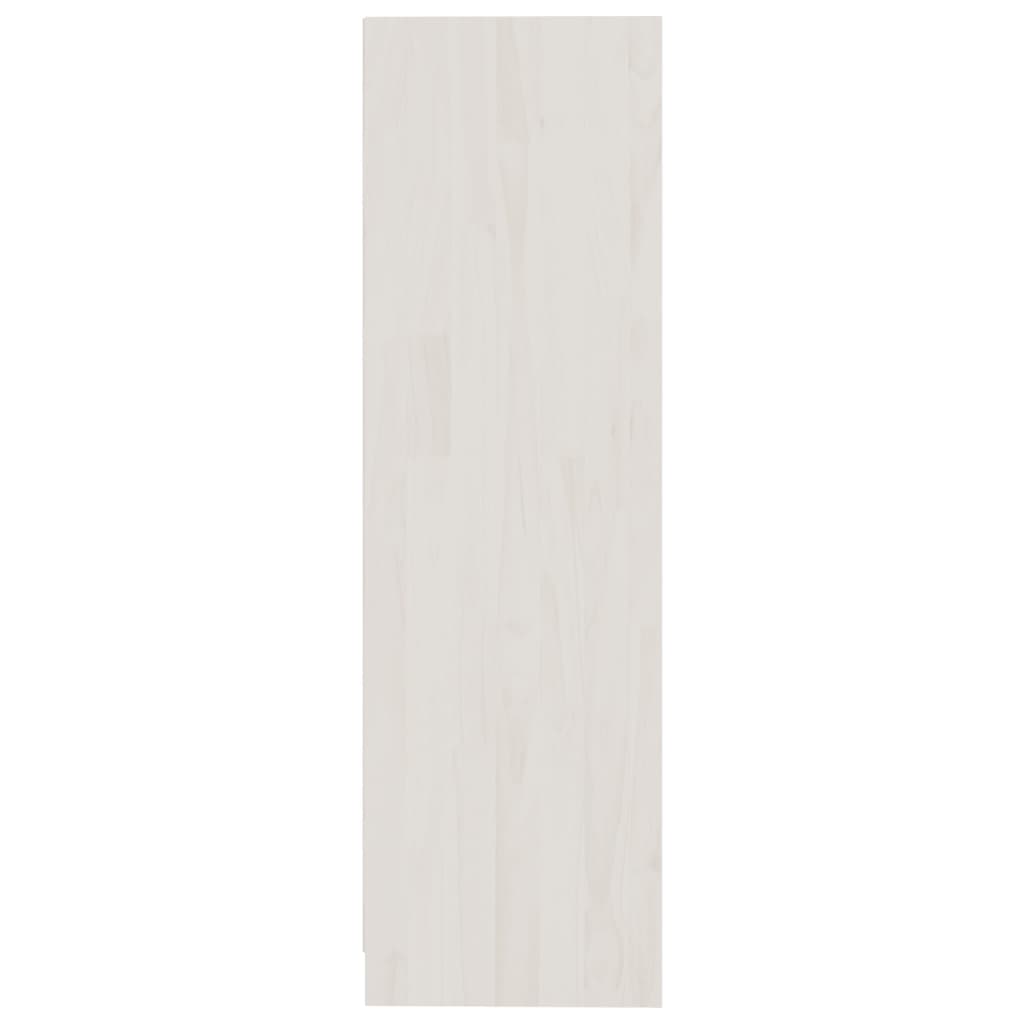 Bokhylle/romdeler hvit 104x33,5x110 cm heltre furu