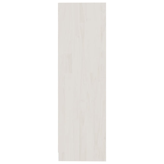 Bokhylle/romdeler hvit 104x33,5x110 cm heltre furu