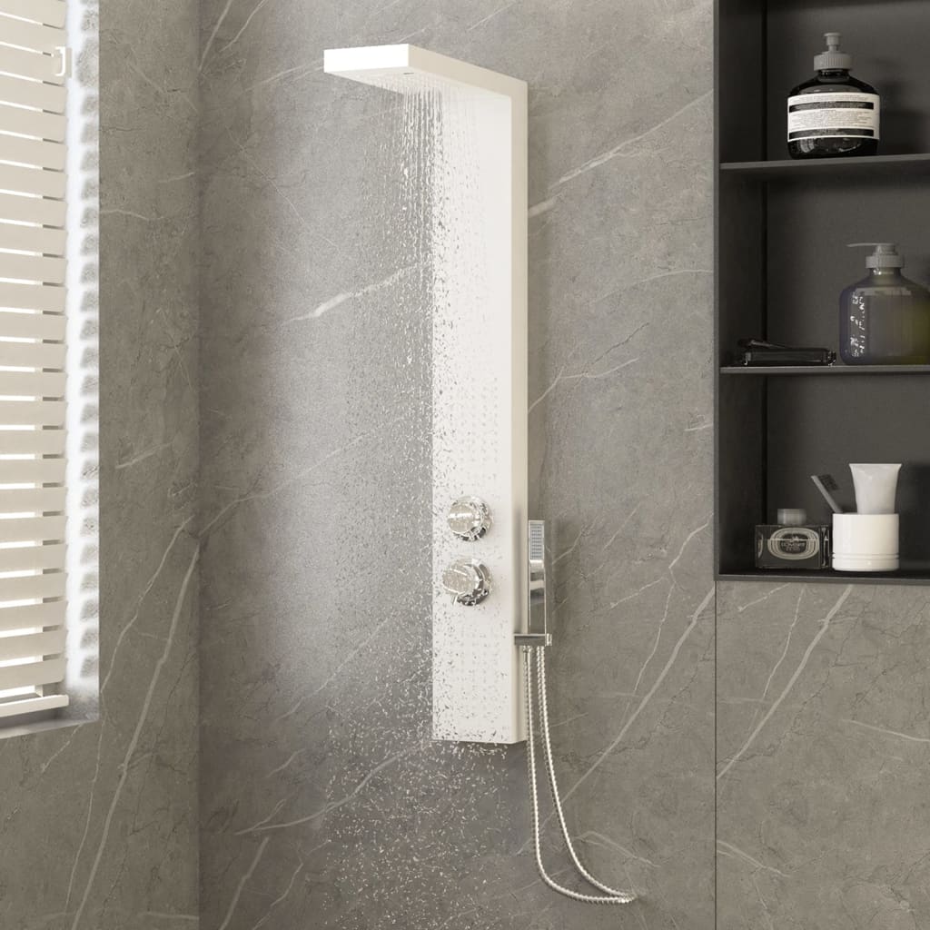Dusjpanel aluminium hvit