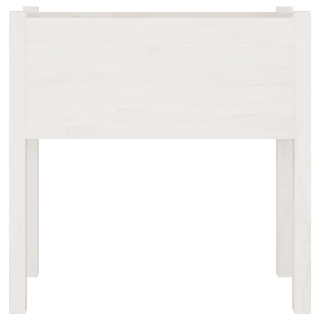 Plantekasser 2 stk hvit 70x31x70 cm heltre furu