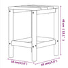 Adirondack hagebord hvit 38x38x46 cm HDPE