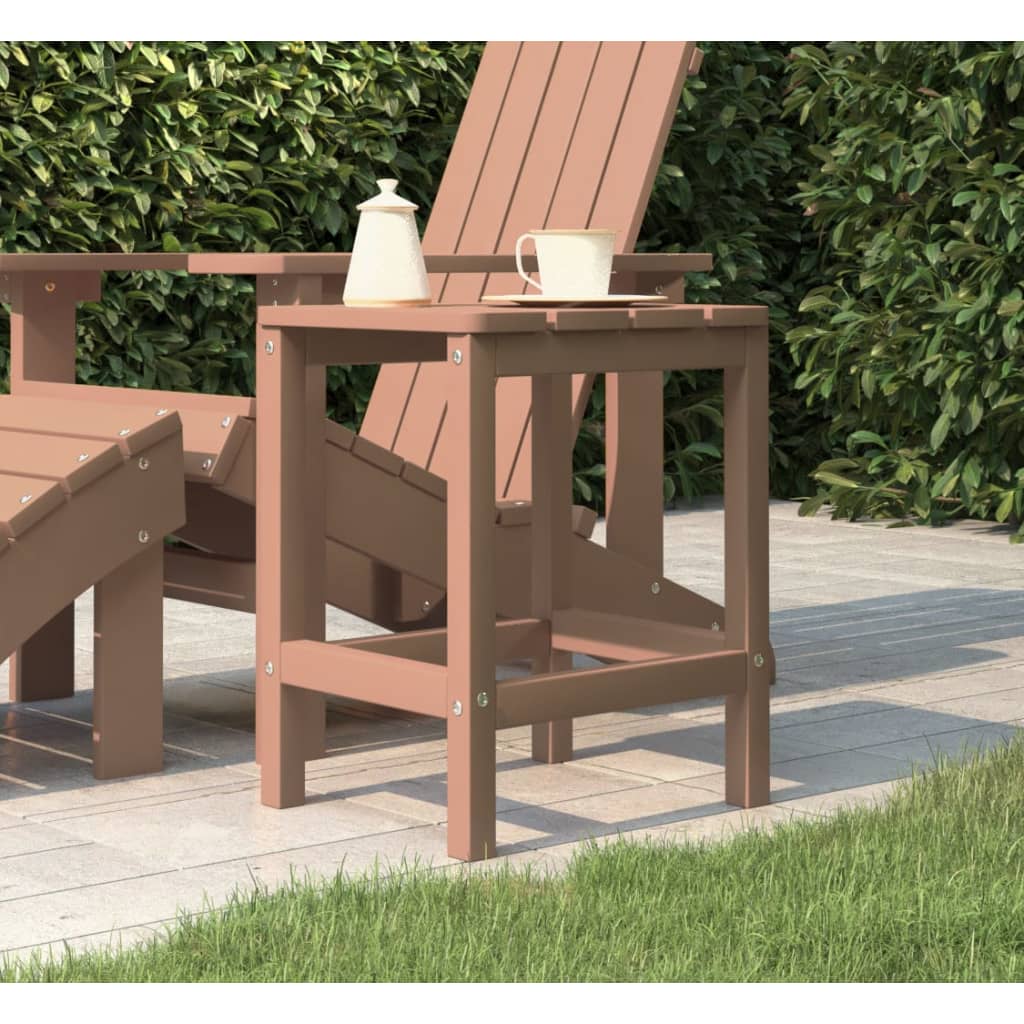 Adirondack hagebord brun 38x38x46 cm HDPE