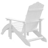 Adirondack hagestol med fotskammel HDPE hvit